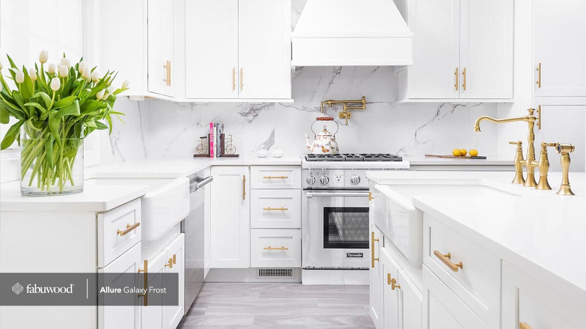 Fabuwood Allure Galaxy Frost bright white shaker kitchen