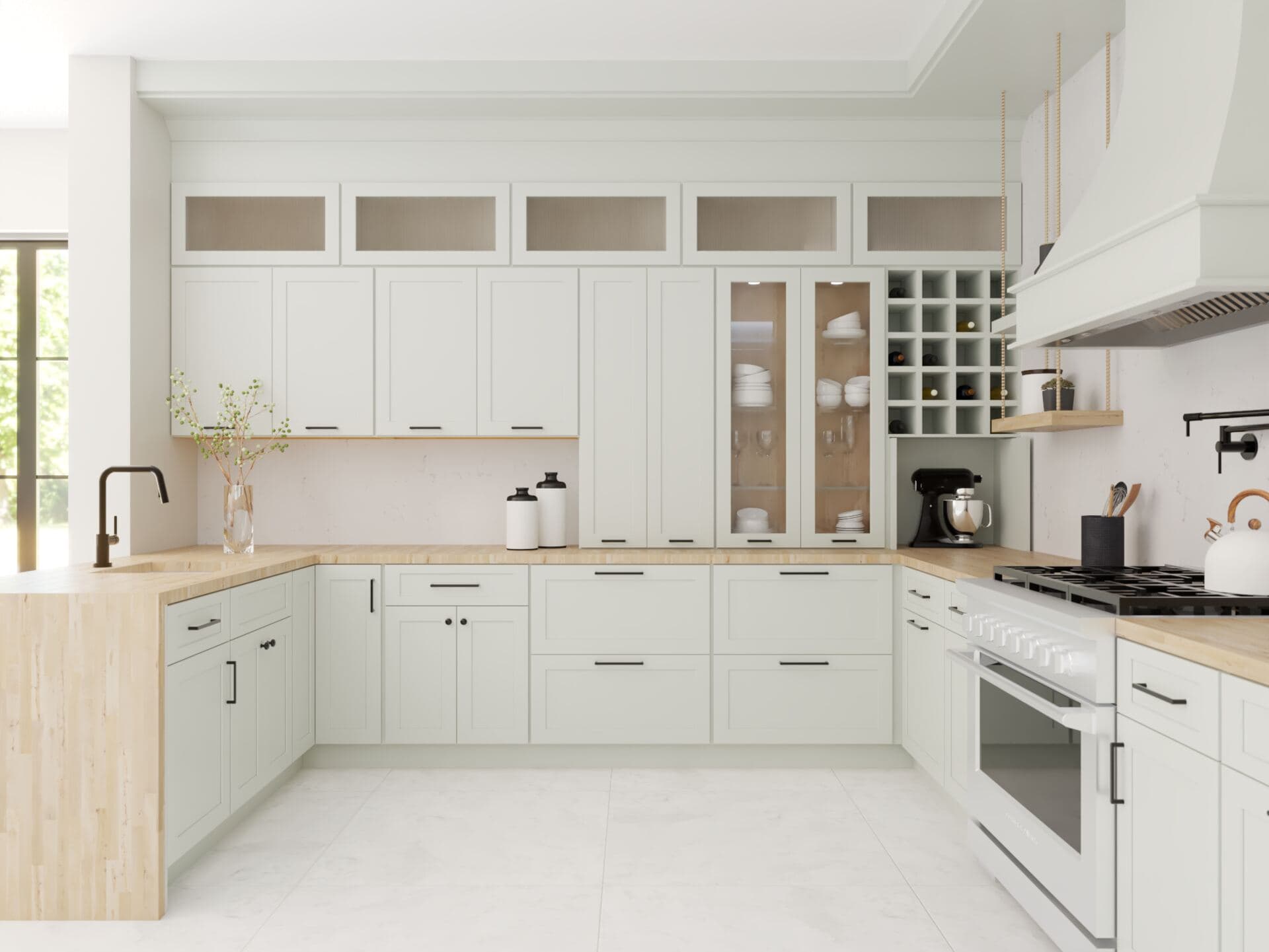 Fabuwood Allure Galaxy Mint Green soft sage kitchen