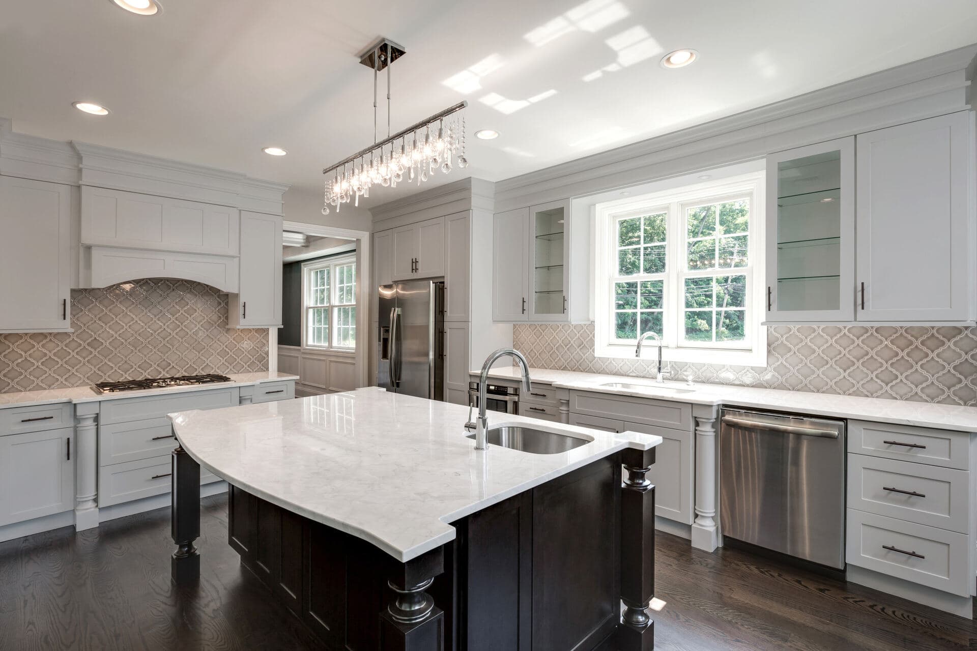 Fabuwood Allure Galaxy Nickel silver grey shaker kitchen