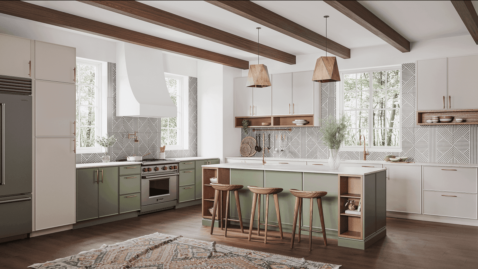 Cubitac Artisan kitchen with silky white shaker cabinets