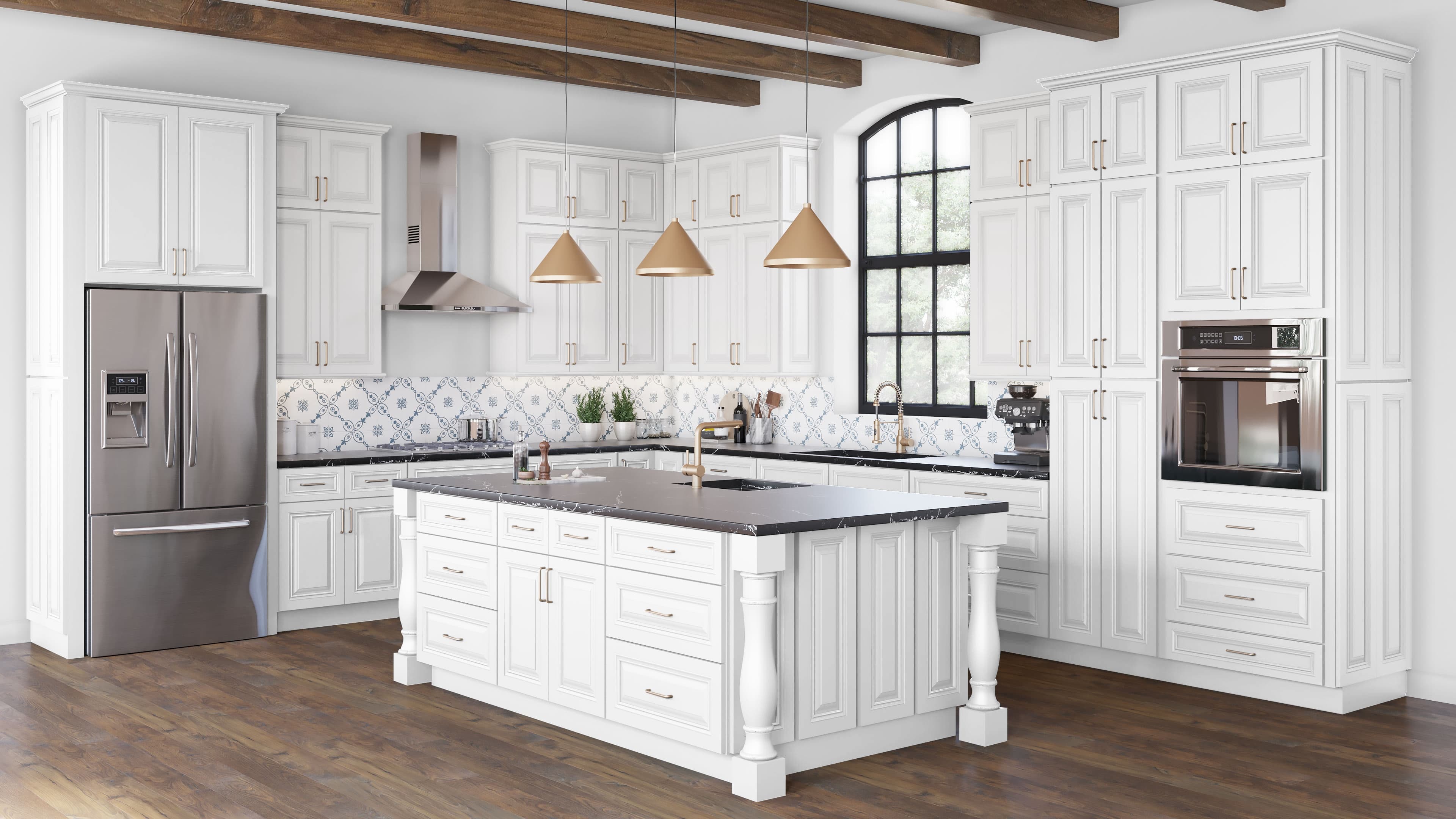 CNC Park Ave White kitchen