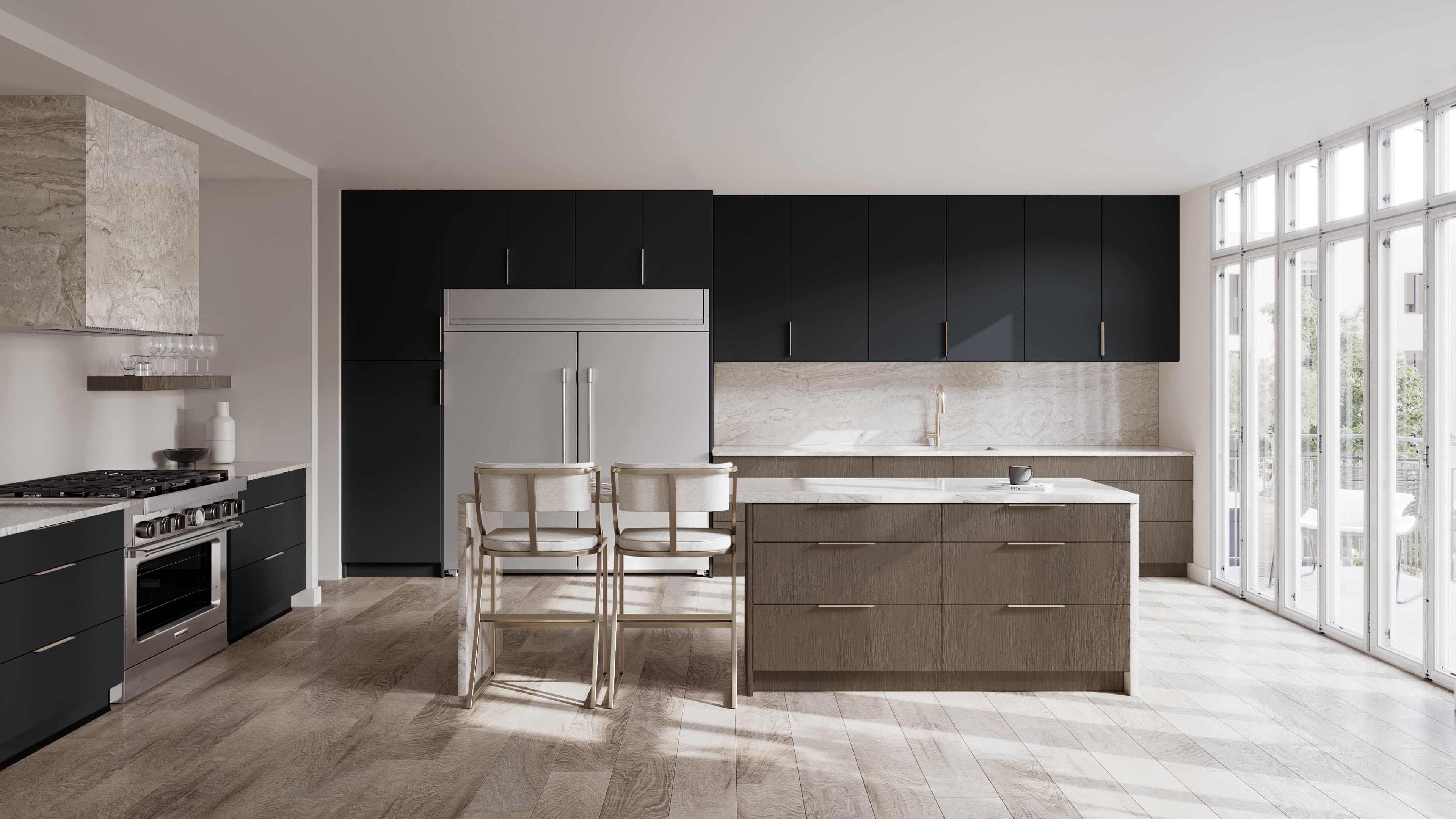 CNC Milano Obsidian kitchen